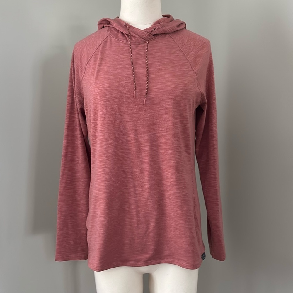 LL Bean Lightweight Hooded Pullover Salmon Pink Sz XS